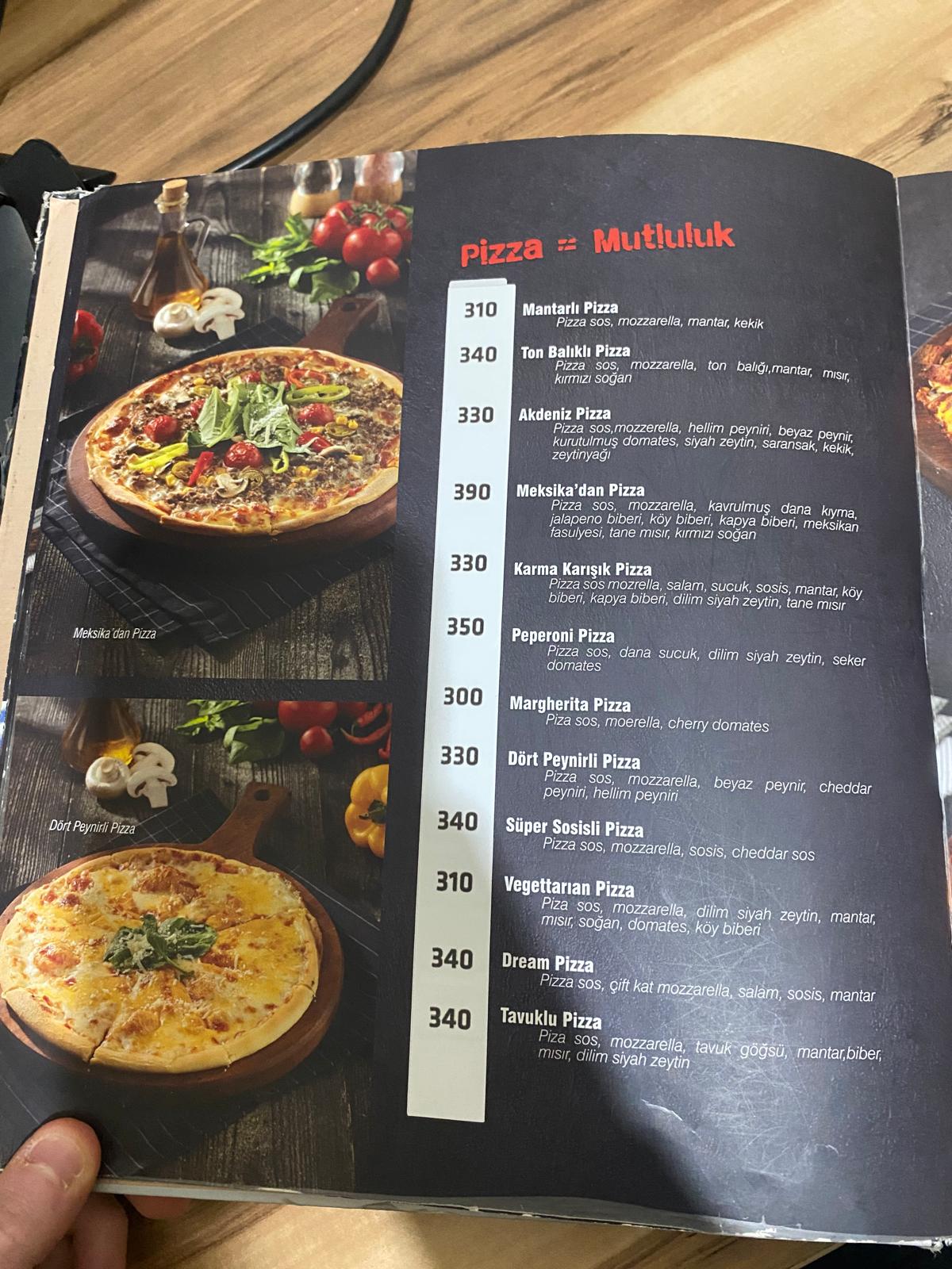 Fotoğraflı, çok dilli menü